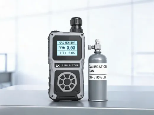 Gas detector and environmental transmitter mounted in plant room